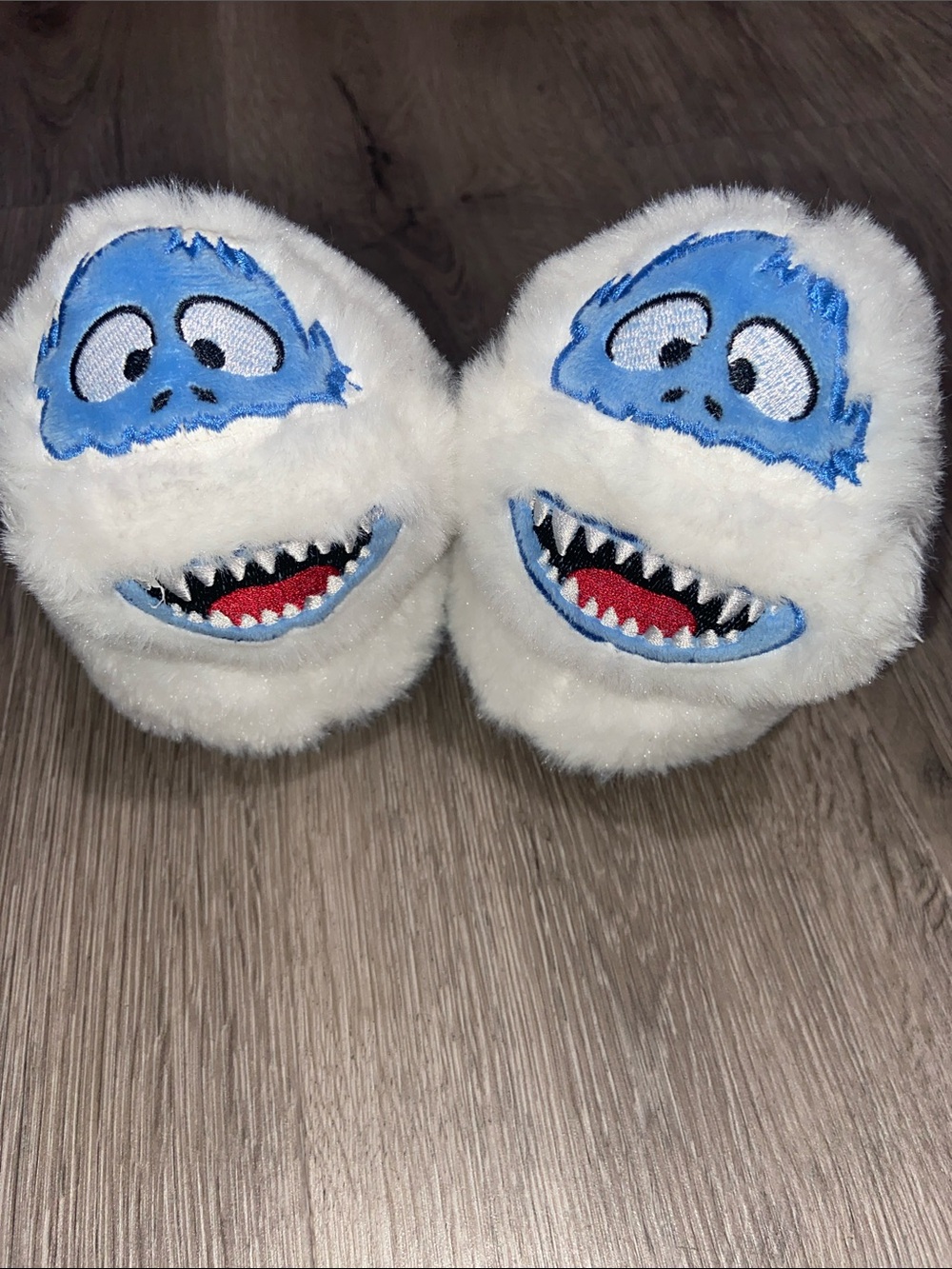Kids Yeti Abominable Snowman Plush Slippers Toddler Kids Size 5-6 Soft Cozy